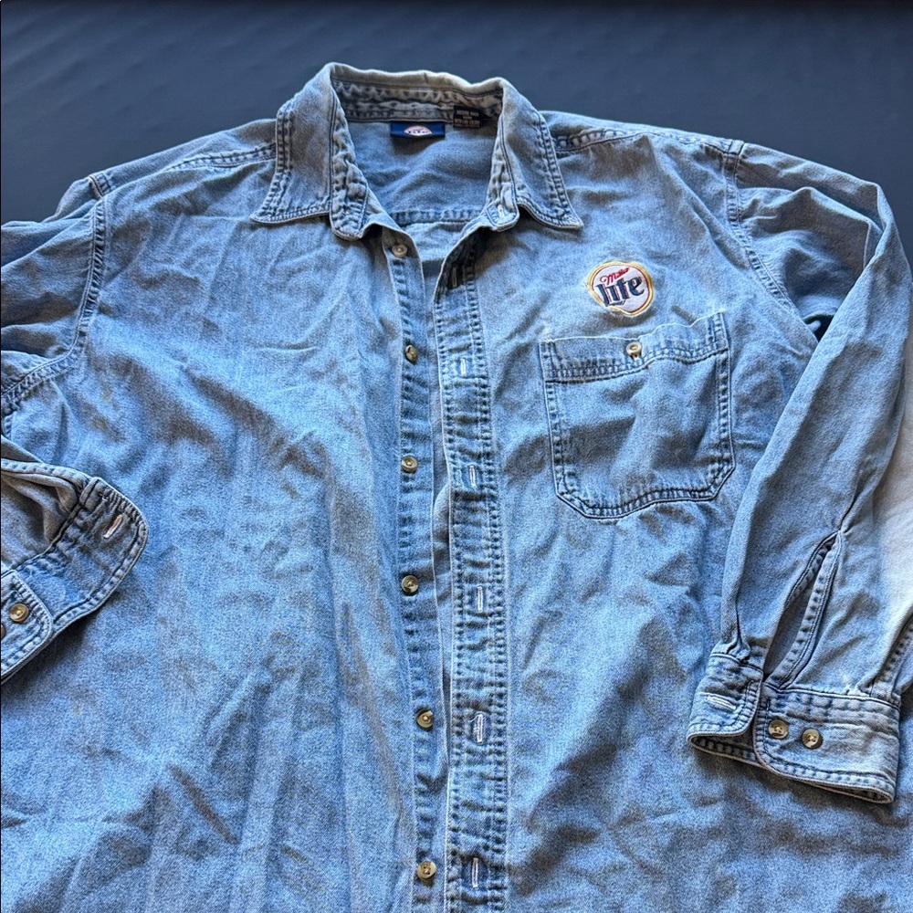 Denim Casual Button Down Shirt